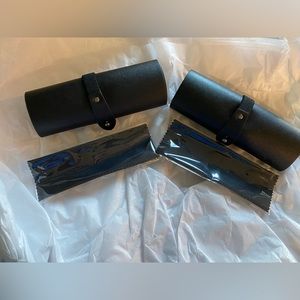 NWOT Catch London eyeglass cases and cleaning cloth
